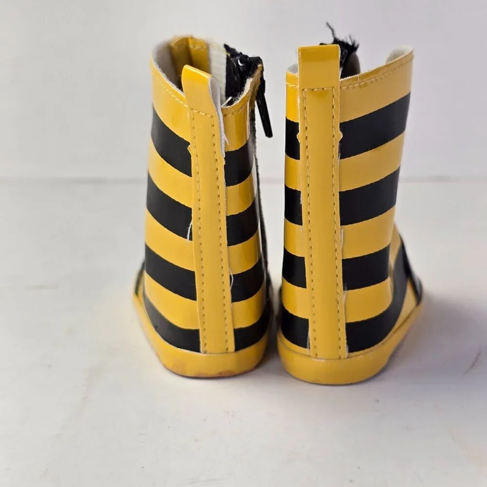 Baby Doll Shoes Boots Bumble Bee Black Yellow Stripes Fits 18